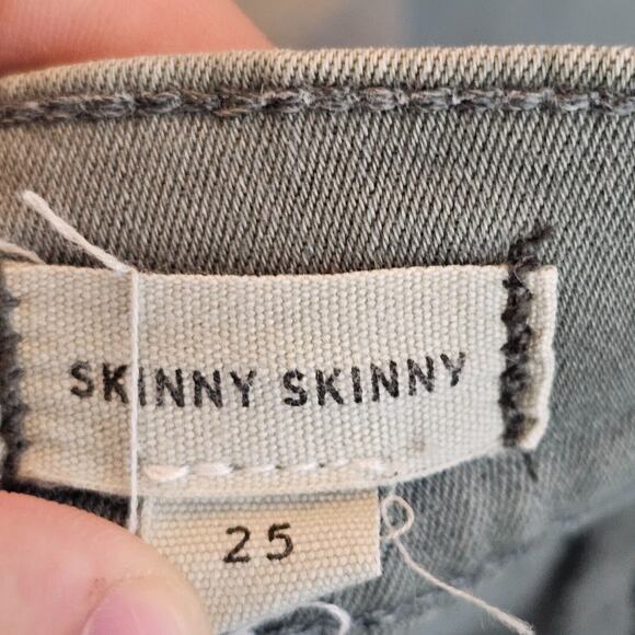 Madewell Jeans Womans 25 Olive Green Skinny Skinny Denim Pant Jeggings 26x27 - Picture 7 of 11